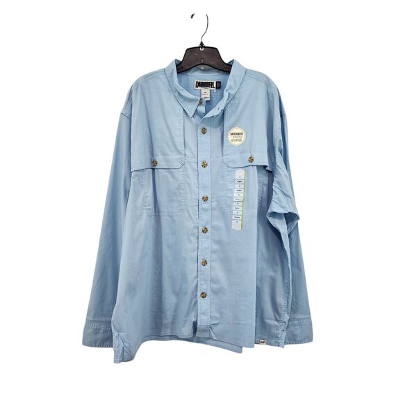 Duluth Trading Men's Untucked Long Sleeve Button Front Relaxed Fit Pocket Shirt - Picture 1 of 10